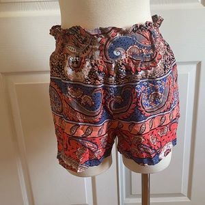 Paisley Print Shorts